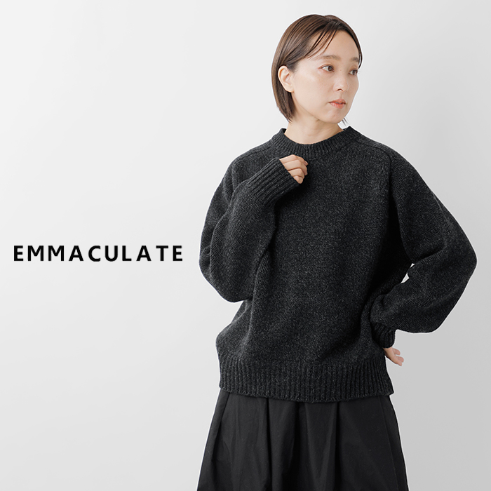 EMMACULATE(エマキュレイト)ウールカシミヤローゲージニットプルオーバー2254k-54390