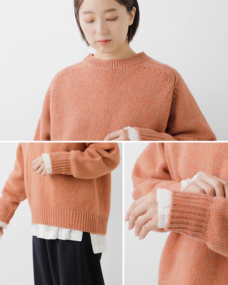 EMMACULATE(エマキュレイト)ウールカシミヤローゲージニットプルオーバー2254k-54390