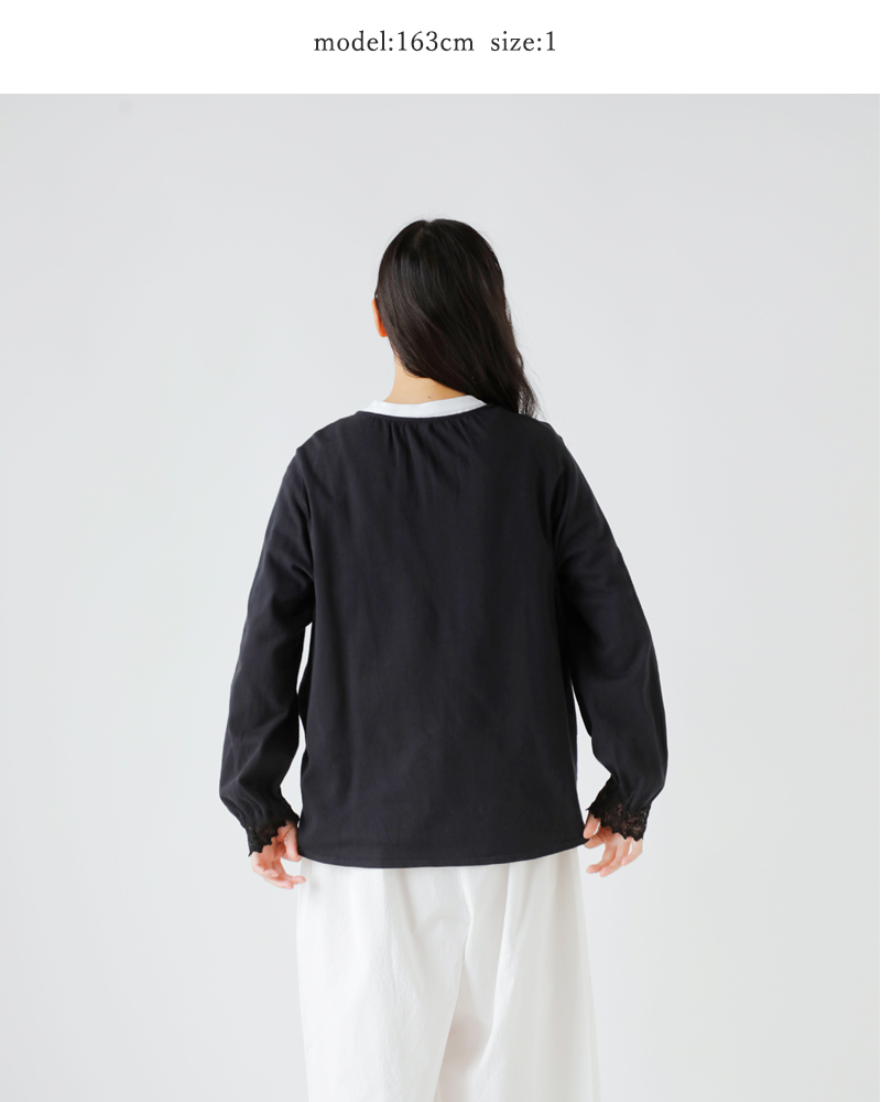 bon vieux temps(ボンビュータン)コットンコーマ天竺レースカーディガン22809