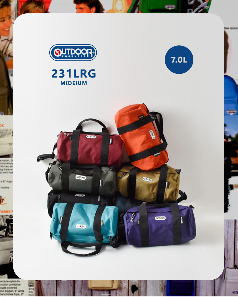 OUTDOOR PRODUCTS(アウトドアプロダクツ)コーデュラナイロン2wayロールボストンバッグ7.0L“231LRG/MIDEIUM”231lrg