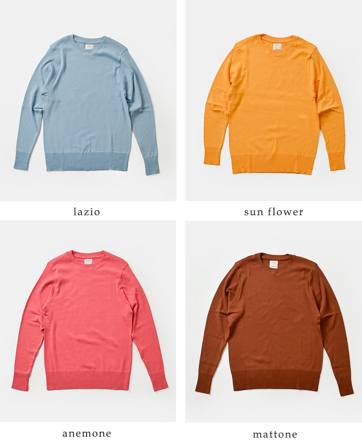 GICIPI(ジチピ)コトーネソフトコットンクルーネックプルオーバー“FRAGORA＆LUPO”2401a-12a