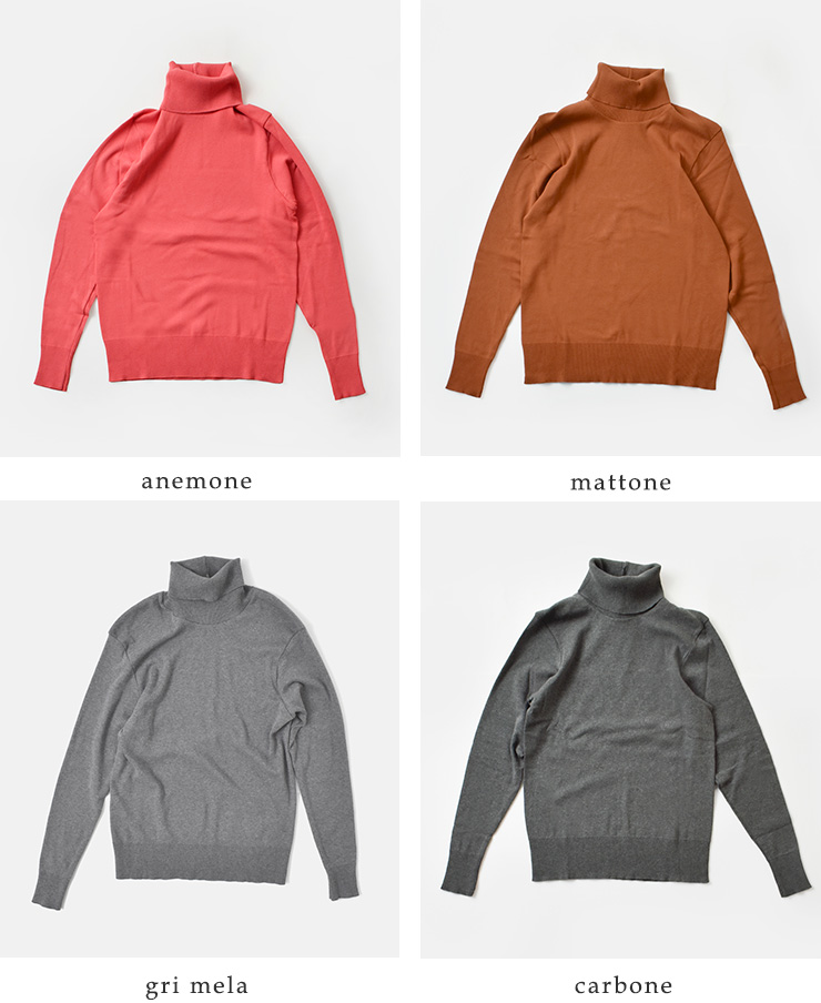 GICIPI(ジチピ)コトーネソフトコットンリブタートルネックプルオーバー“ANANAS＆TIGRE”2413a