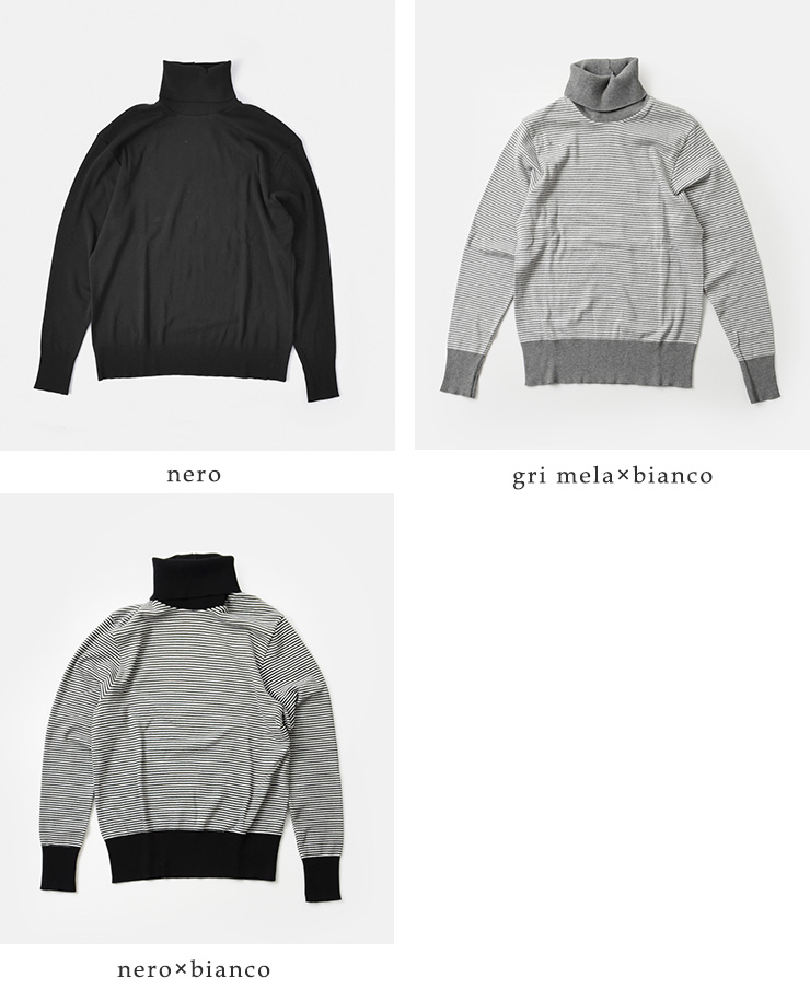 GICIPI(ジチピ)コトーネソフトコットンリブタートルネックプルオーバー“ANANAS＆TIGRE”2413a