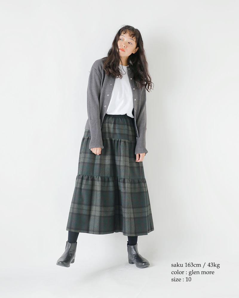 未使用　タグ付き　 O'NEIL OF DUBLIN ロング　チェック　スカート O'NEIL of DUBLIN オニールオブダブリン ロングスカート