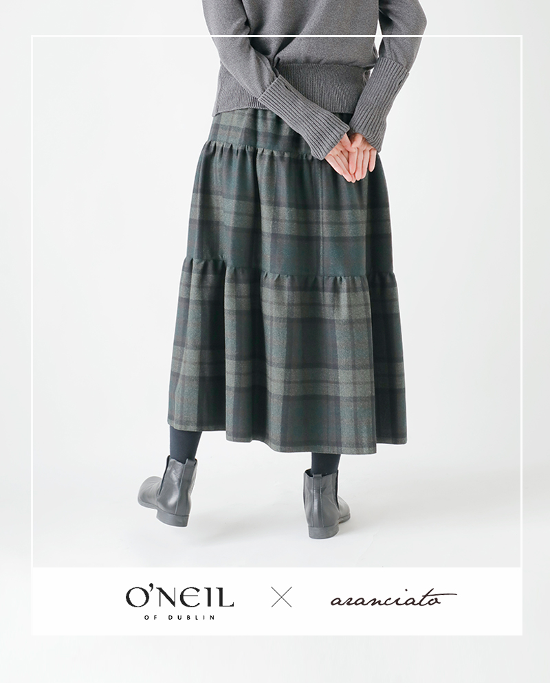 O’NEIL OF DUBLIN(オニールオブダブリン)aranciato別注ティアロングスカート241ea-83wp