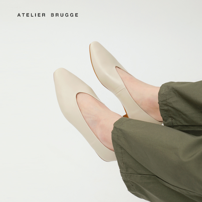 アトリエブルージュ レザー ソフト カッター パンプス ATELIER BRUGGE（アトリエブルージュ） ソフト カッター