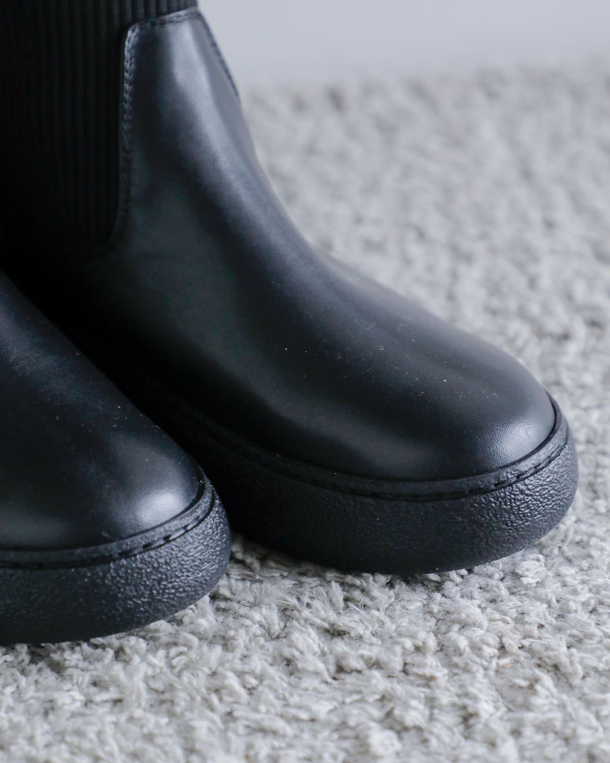 CAMINANDO(カミナンド)レザーアンクルリブブーツ “ANKLE RIB BOOTS” 25112w