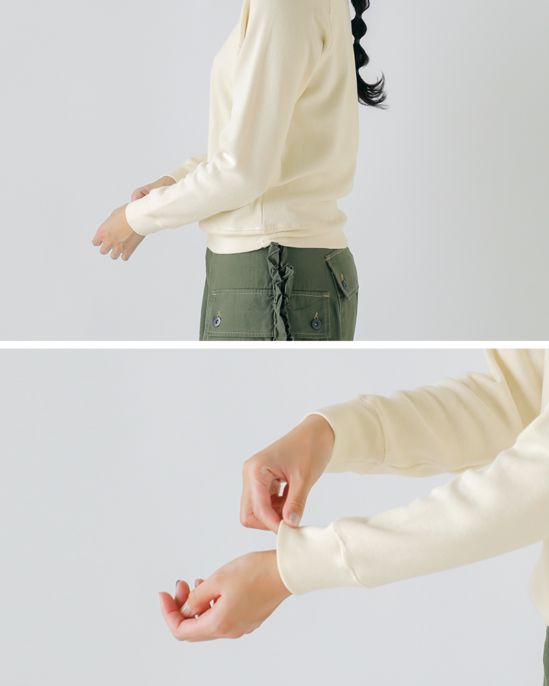 GICIPI(ジチピ)ぺザンテコットンクルーネックミラノリブラグランスリーブニットソー“Tartufo”2517a