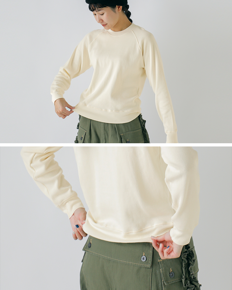 GICIPI(ジチピ)ぺザンテコットンクルーネックミラノリブラグランスリーブニットソー“Tartufo”2517a