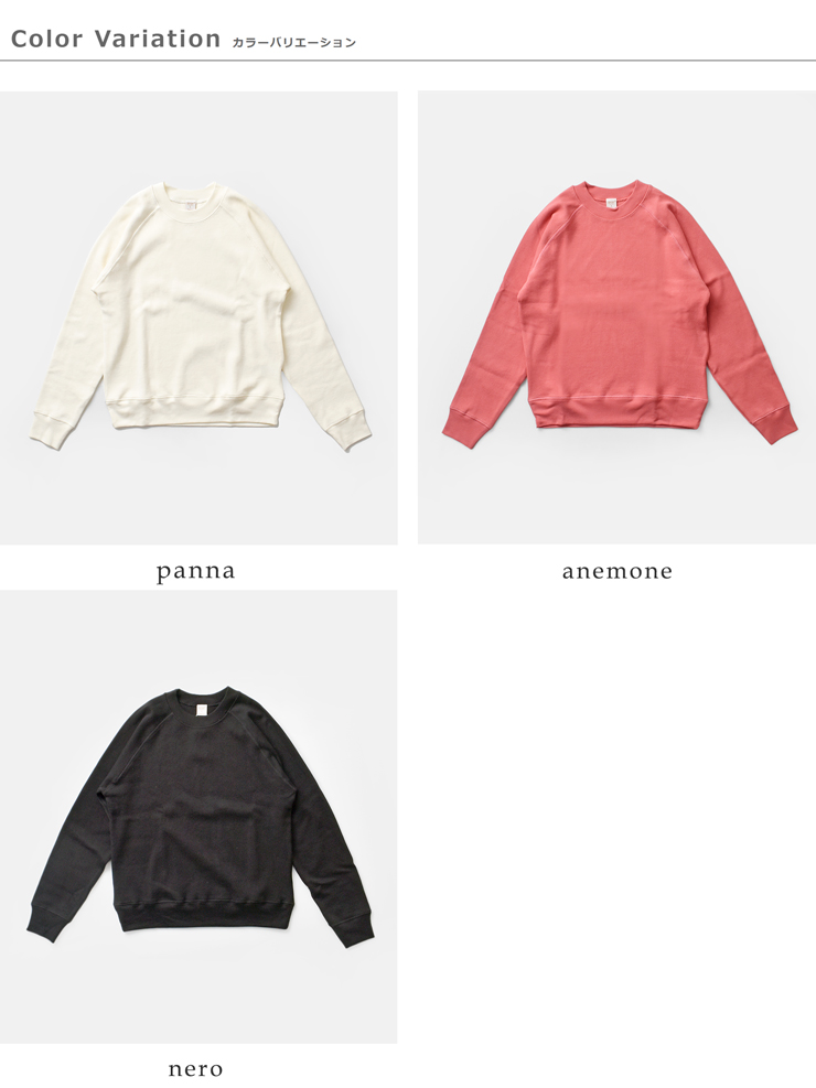 GICIPI(ジチピ)ぺザンテコットンクルーネックミラノリブラグランスリーブニットソー“Tartufo”2517a