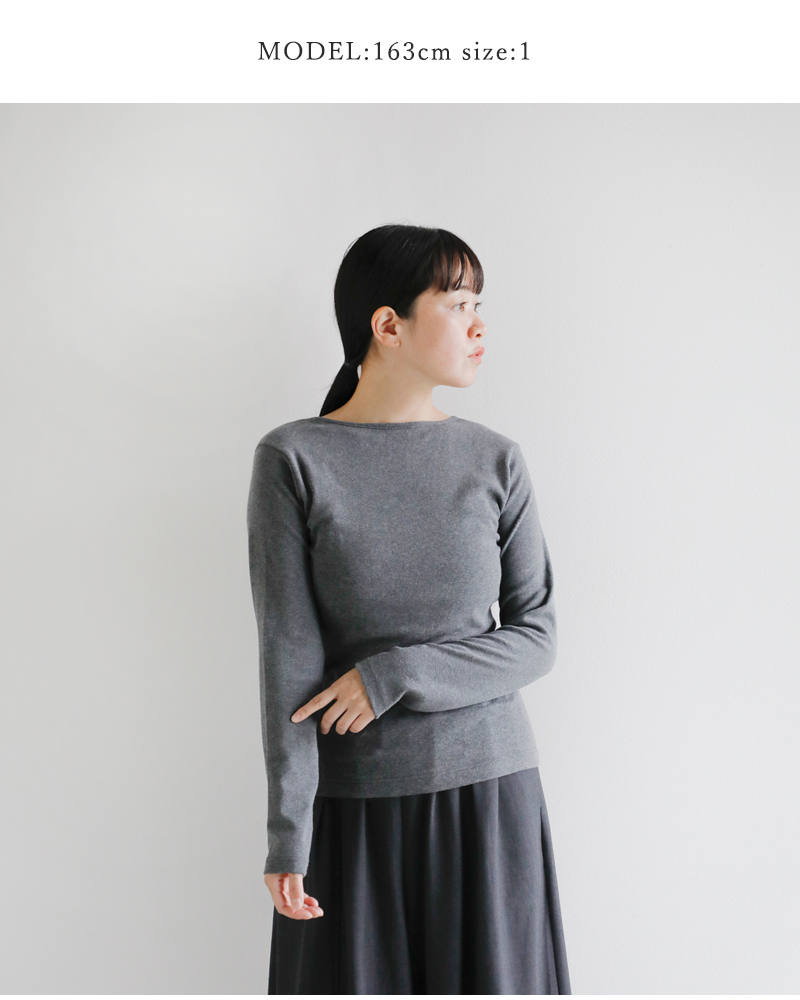 GICIPI(ジチピ)コスティーナコットンバックUロングスリーブTシャツ“Cece”2519a