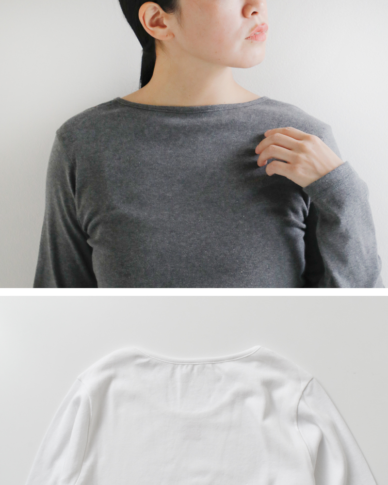 GICIPI(ジチピ)コスティーナコットンバックUロングスリーブTシャツ“Cece”2519a