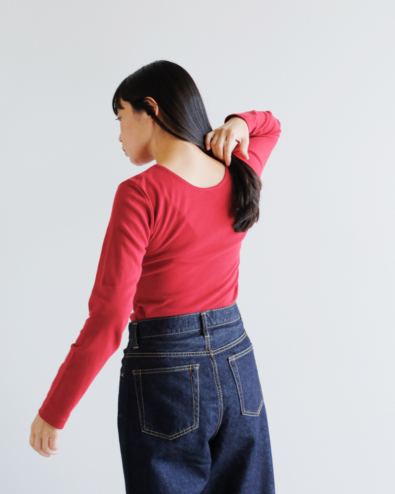 GICIPI(ジチピ)コスティーナコットンバックUロングスリーブTシャツ“Cece”2519a