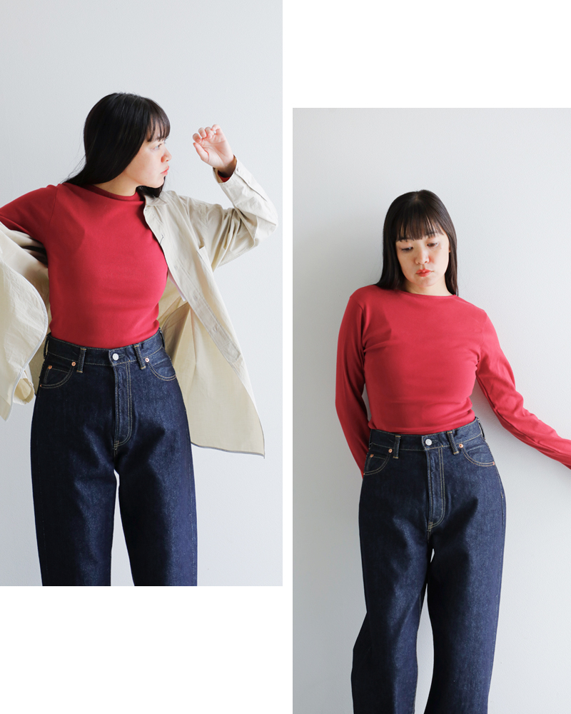 GICIPI(ジチピ)コスティーナコットンバックUロングスリーブTシャツ“Cece”2519a