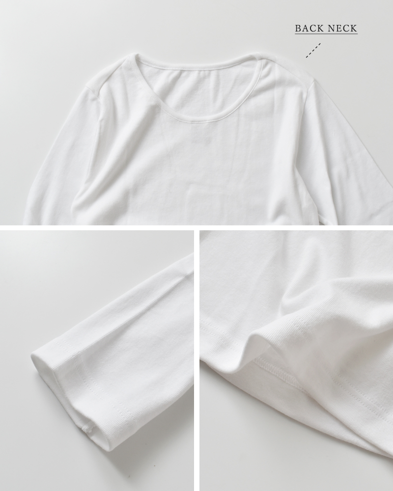 GICIPI(ジチピ)コスティーナコットンバックUロングスリーブTシャツ“Cece”2519a