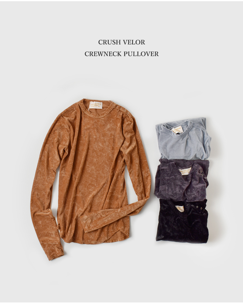 CaRouseLamBRa(ケラウズランブラ)クラッシュベロアドット長袖クルーネックプルオーバー252-434