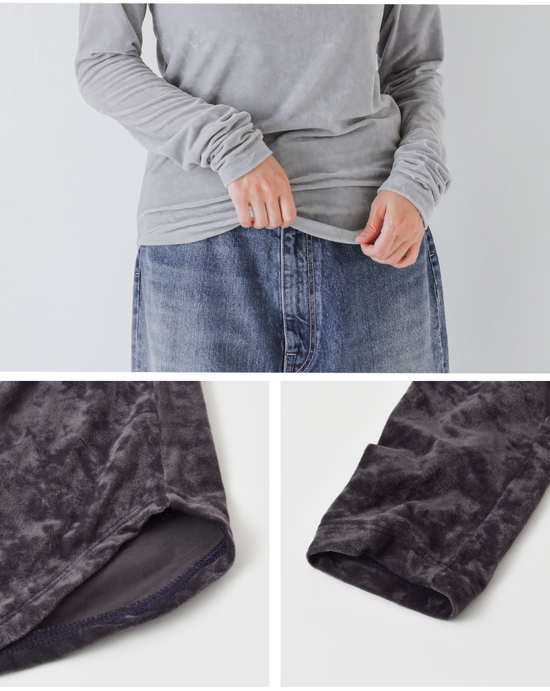 CaRouseLamBRa(ケラウズランブラ)クラッシュベロアドット長袖クルーネックプルオーバー252-434