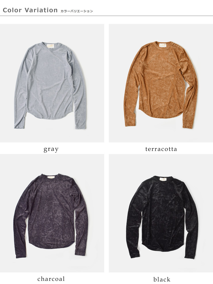 CaRouseLamBRa(ケラウズランブラ)クラッシュベロアドット長袖クルーネックプルオーバー252-434