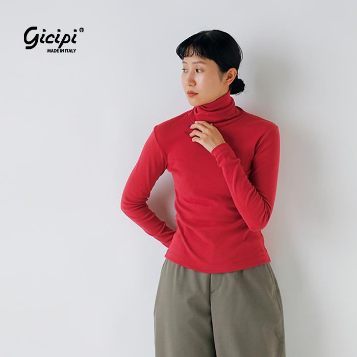 GICIPI(ジチピ)コットンタートルネックロングスリーブTシャツ“PREZZEMOLO”2520a