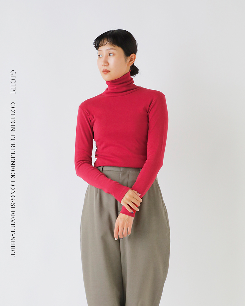 GICIPI(ジチピ)コットンタートルネックロングスリーブTシャツ“PREZZEMOLO”2520a