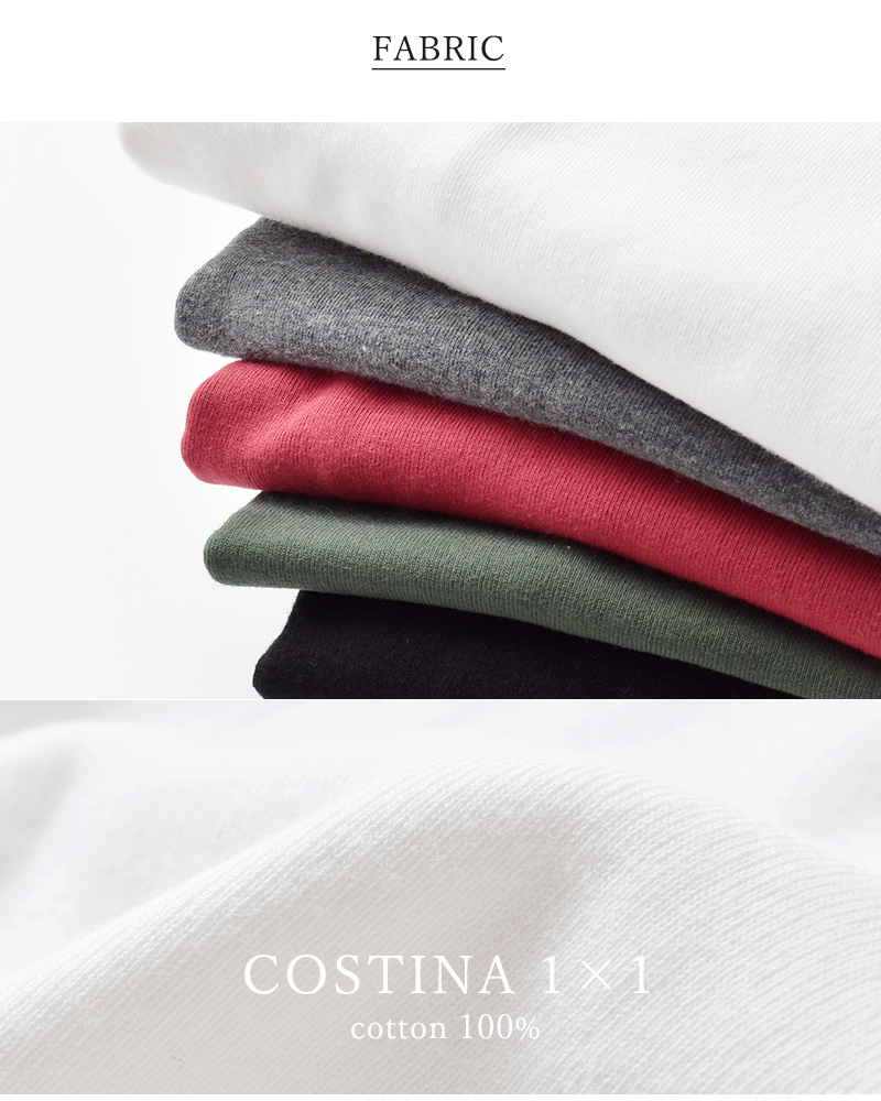 GICIPI(ジチピ)コットンタートルネックロングスリーブTシャツ“PREZZEMOLO”2520a