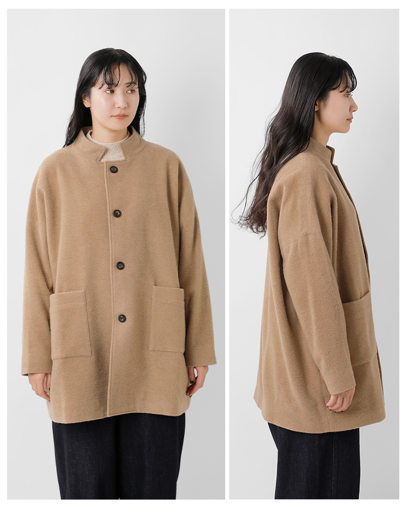 Basisbroek(バージスブルック)ウール起毛スリークォーターコート“DENEEN”25213d