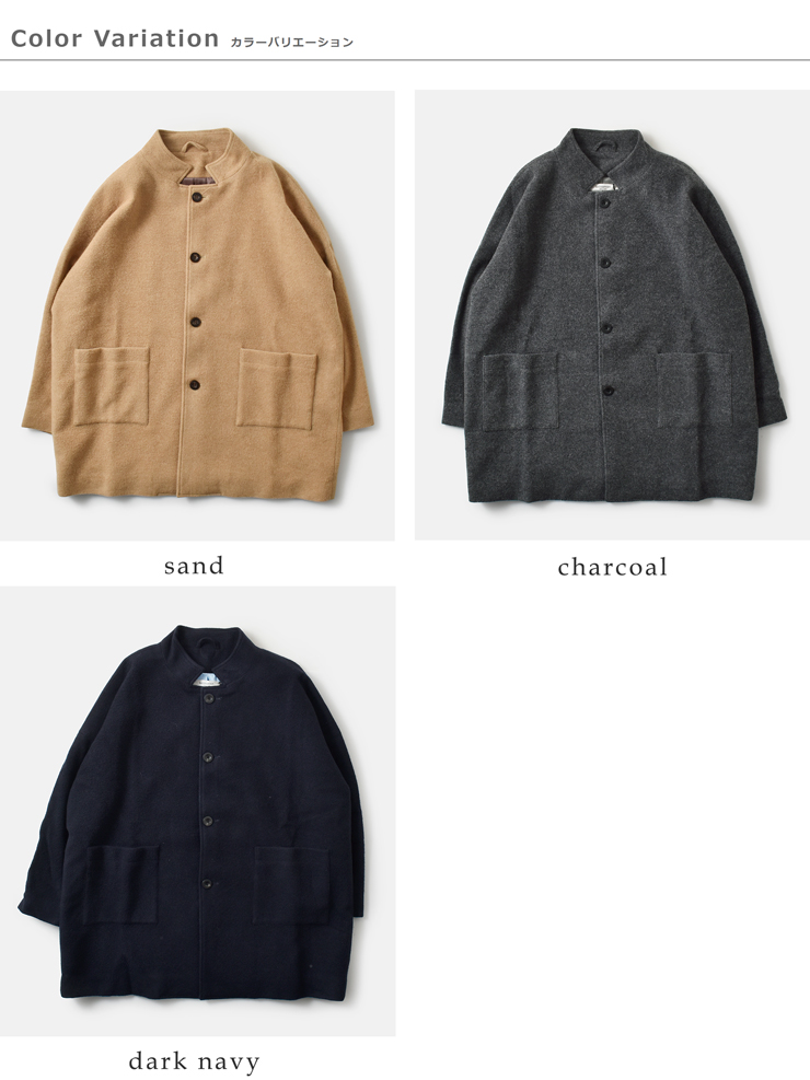 Basisbroek(バージスブルック)ウール起毛スリークォーターコート“DENEEN”25213d