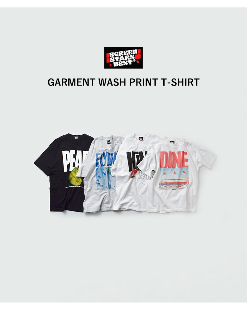 SCREEN STARS(スクリーンスターズ)5.6ozガーメントウォッシュプリントTシャツ2522-ssbt-lp