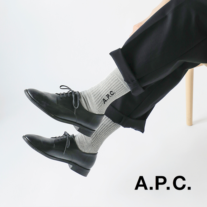 A.P.C.(アー・ペー・セー)ロゴリブクルーソックス“CHAUSETTEWILLFEMME”25225-1-09010