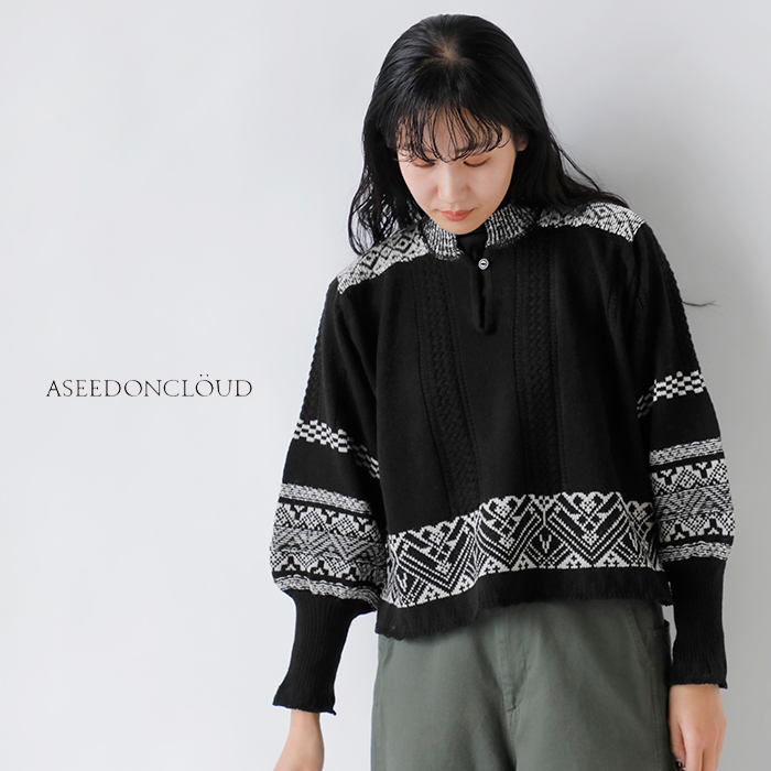 ASEEDONCLOUD(AV[hNEh)ZCREWK[huEXgSeiyakojacquardblouseh252805