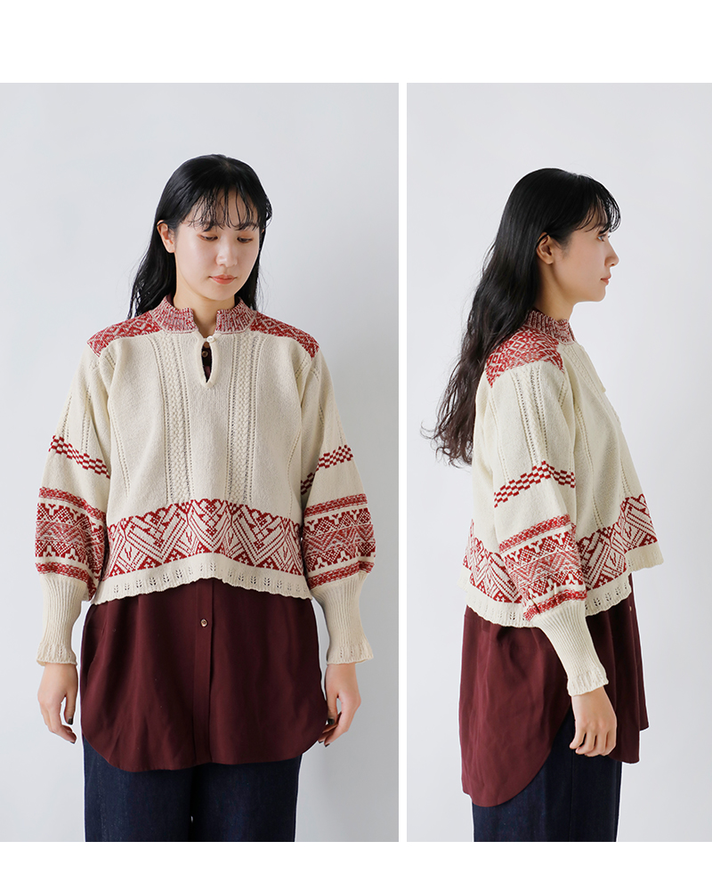 ASEEDONCLOUD(AV[hNEh)ZCREWK[huEXgSeiyakojacquardblouseh252805