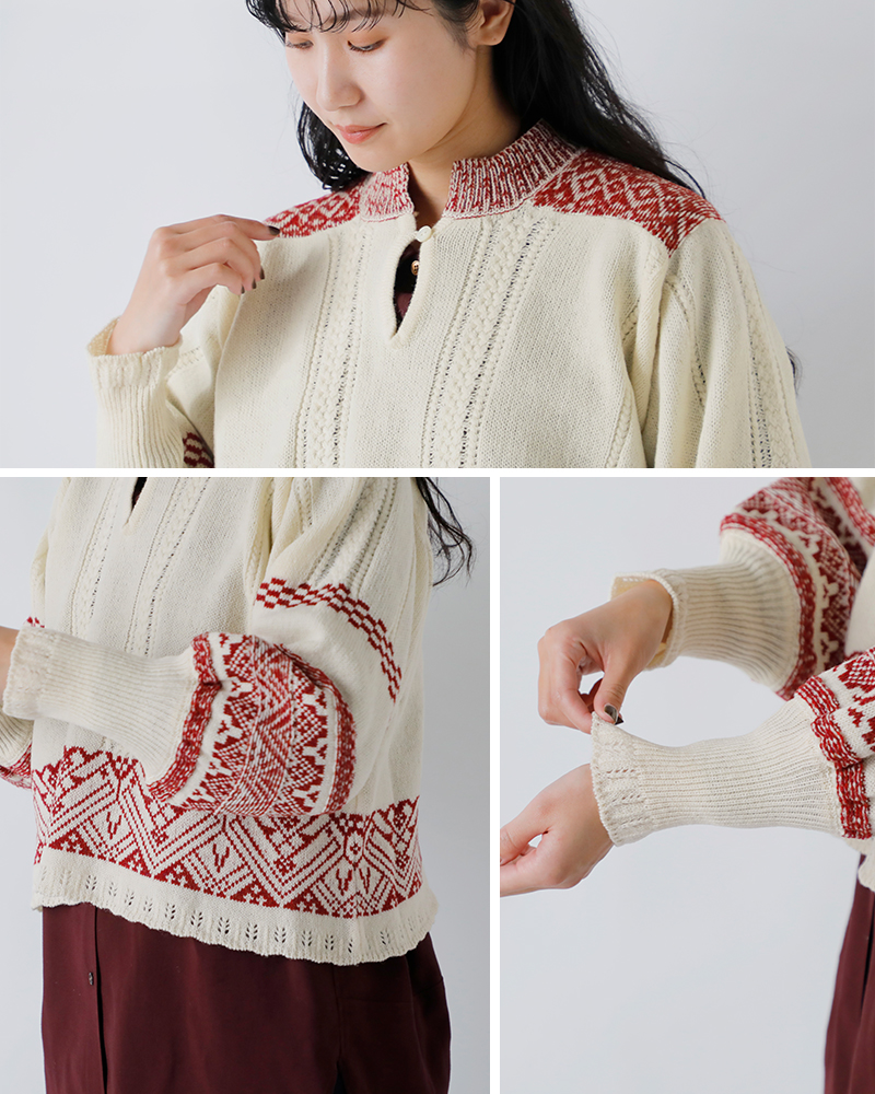 ASEEDONCLOUD(AV[hNEh)ZCREWK[huEXgSeiyakojacquardblouseh252805