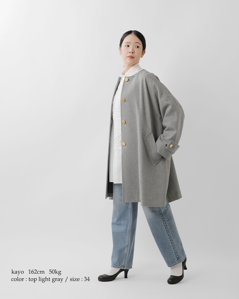 Traditional Weatherwear(トラディショナルウェザーウェア)マールトンライトメルトンウールノーカラーコート“MALTONN/C”l252kgfco0368ml