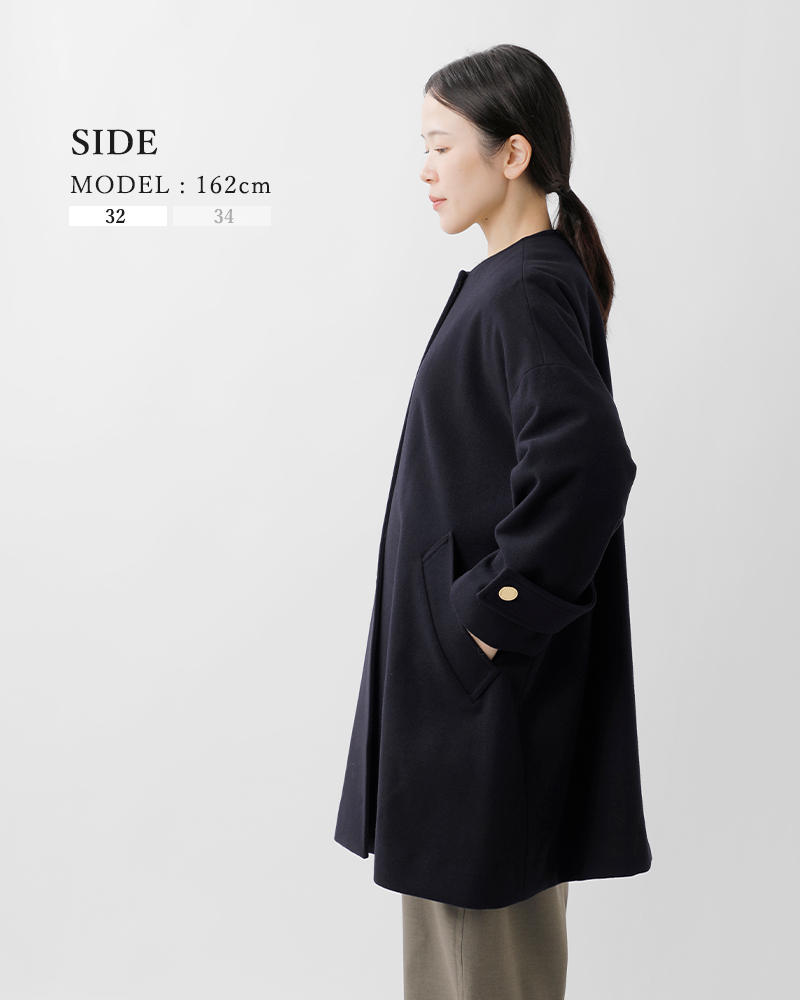 Traditional Weatherwear(トラディショナルウェザーウェア)マールトンライトメルトンウールノーカラーコート“MALTONN/C”l252kgfco0368ml