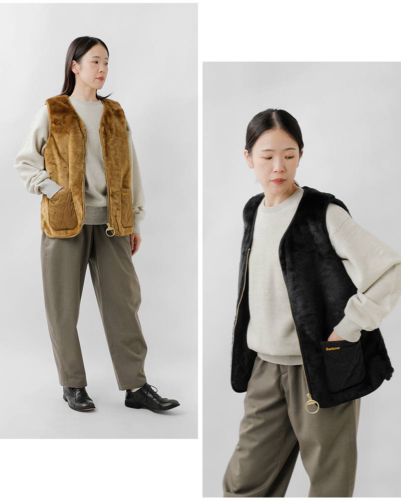 Barbour(バブアー)カリンフェイクファージレ“KARINFAUXFURGILET”252lgi0201