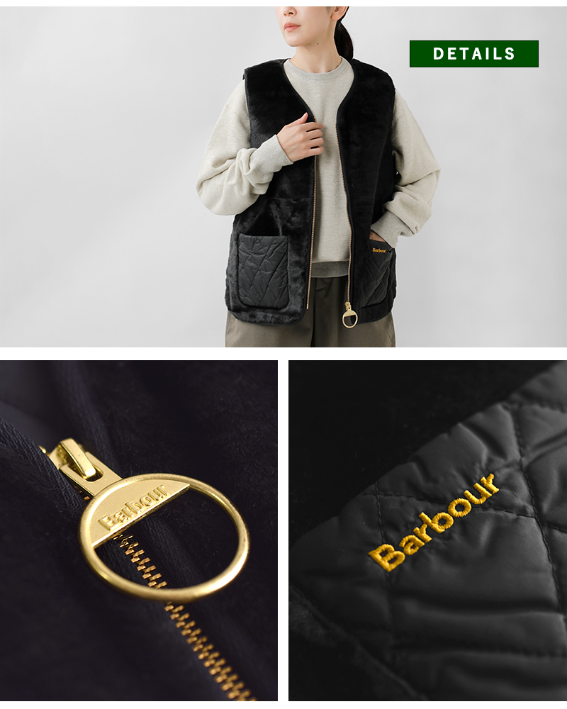 Barbour(バブアー)カリンフェイクファージレ“KARINFAUXFURGILET”252lgi0201