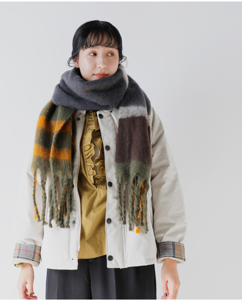 Barbour(バブアー)タータンチェックブークレスカーフ“ISLATARTANBOUCLESCARF”252lsc0293