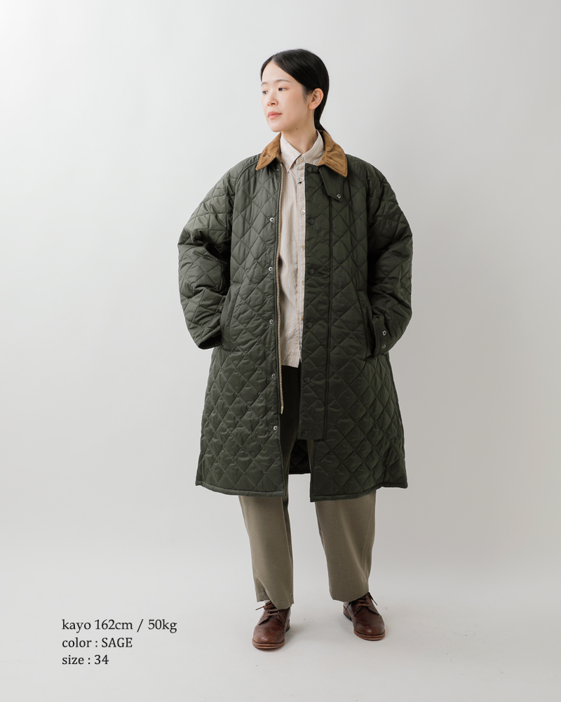 Barbour(バブアー)エクスモアキルティングジャケットコート“EXMOORQUILTEDJACKETCOAT”252mqu1867
