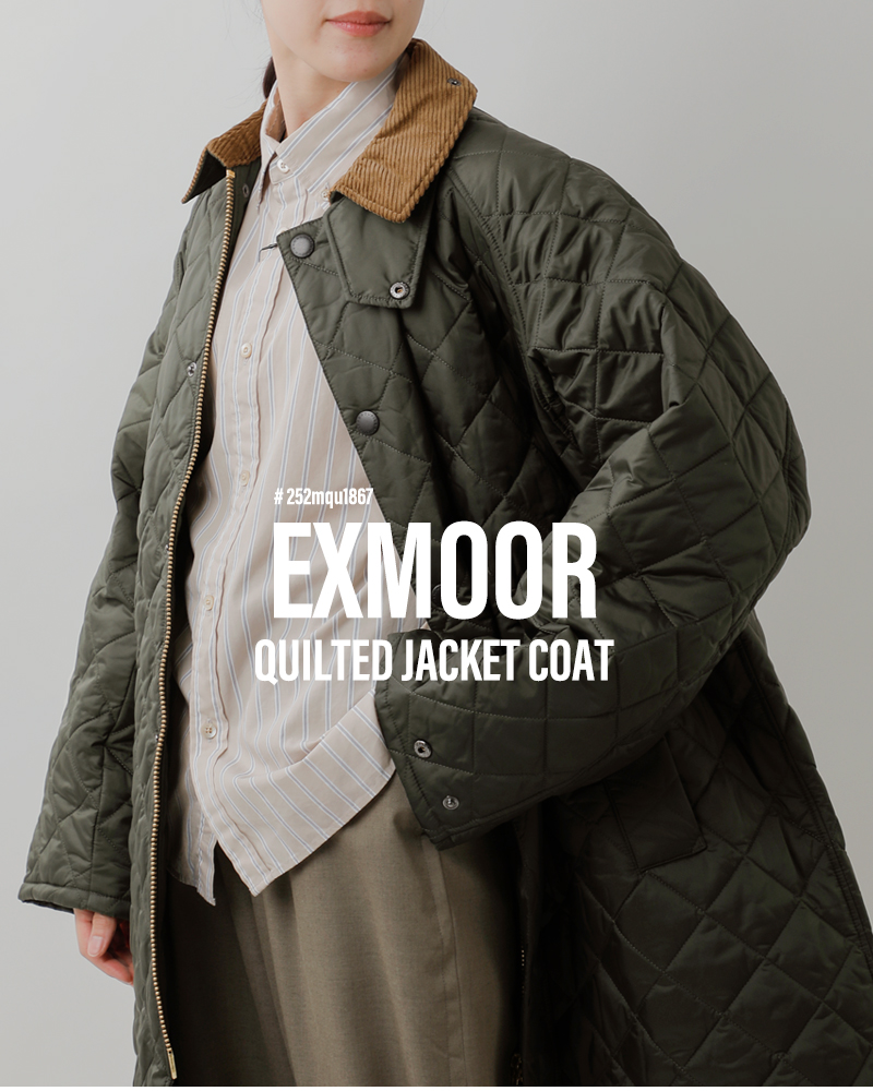 Barbour(バブアー)エクスモアキルティングジャケットコート“EXMOORQUILTEDJACKETCOAT”252mqu1867