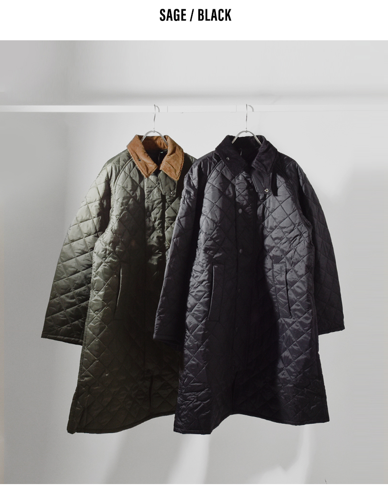 Barbour(バブアー)エクスモアキルティングジャケットコート“EXMOORQUILTEDJACKETCOAT”252mqu1867