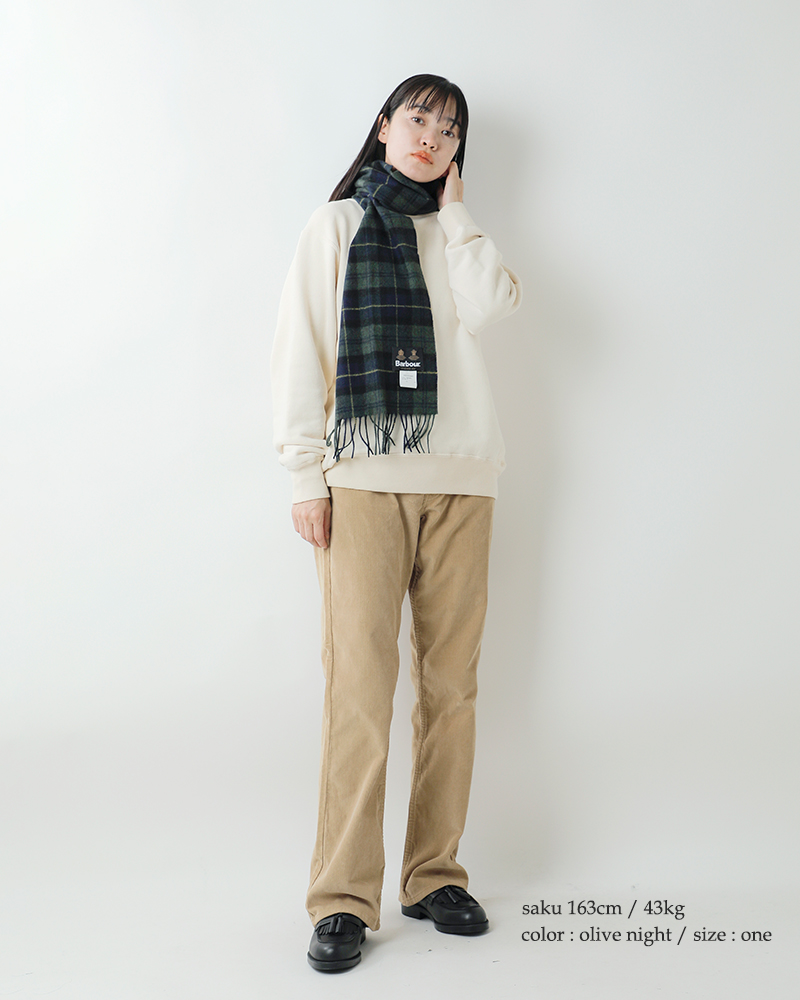 Barbour(バブアー)ラムウールタータンチェックスカーフ“TARTANLAMBSWOOLSCARF”252usc0001