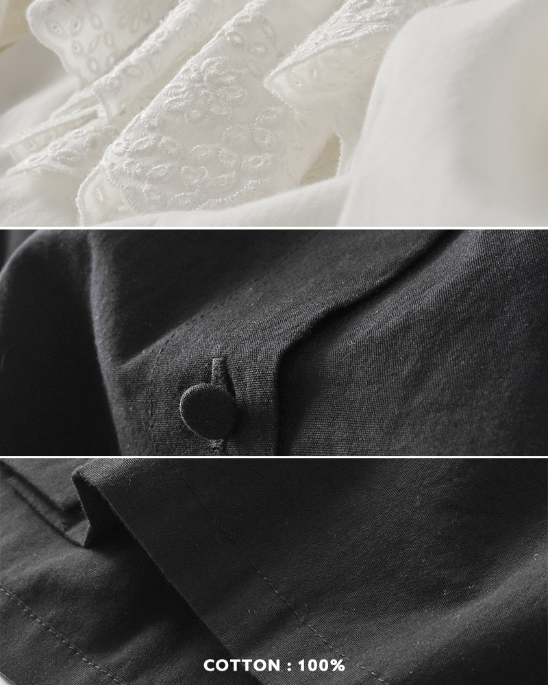 Shinzone(シンゾーン)コットンレースカラーブラウス“LACECOLLARBLOUSE”25amsbl02