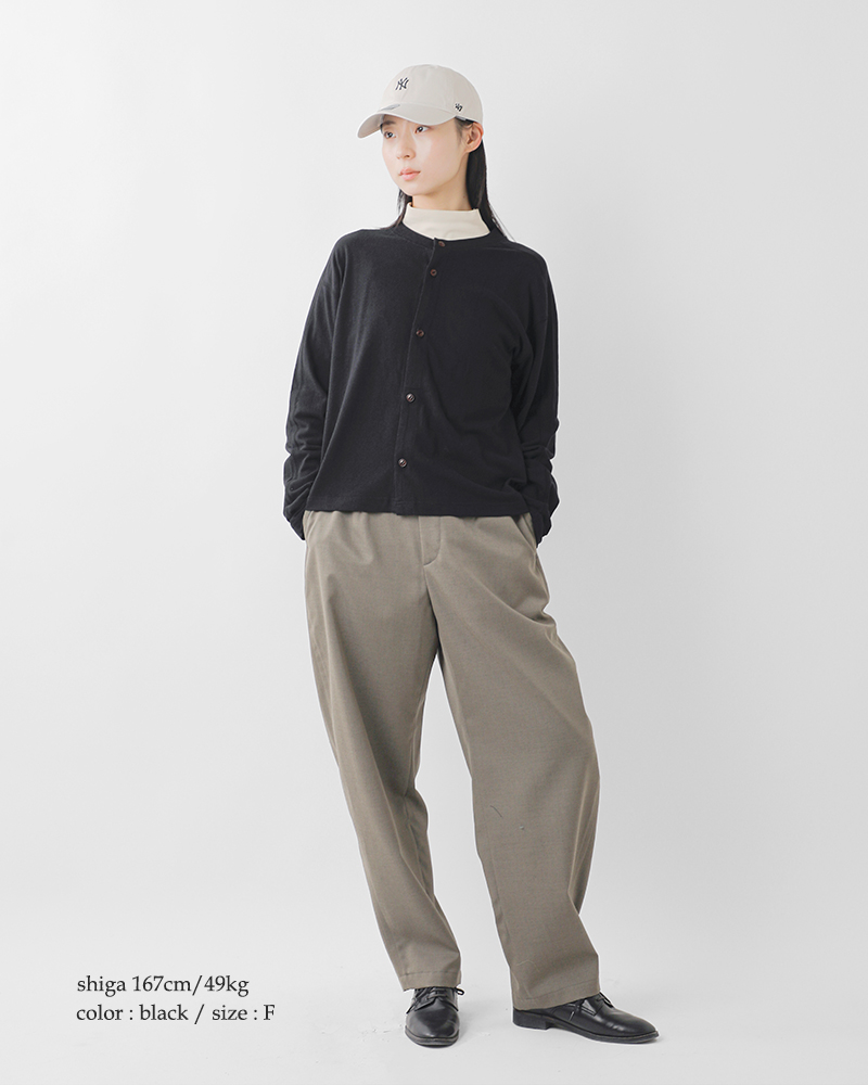 Shinzone(シンゾーン)コットンウールクルーネックカーディガン“C/WCREWNECKCARDIGAN”25amscu06