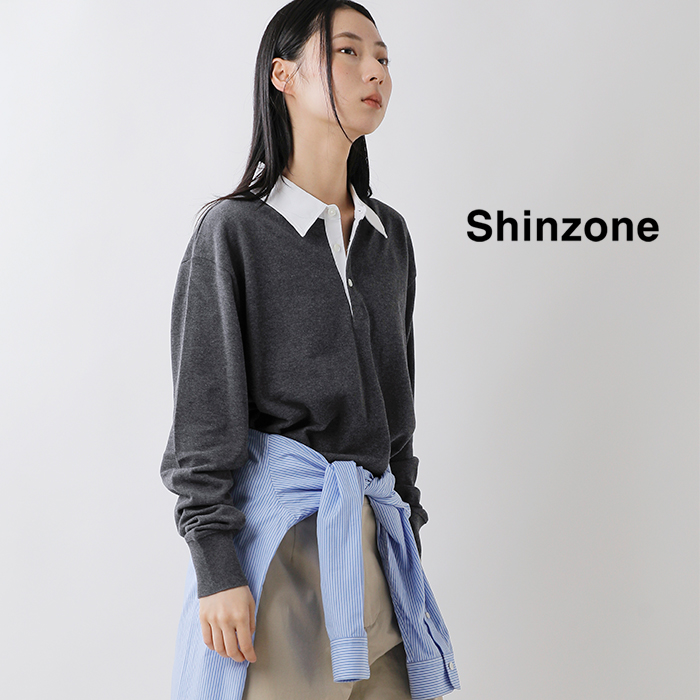 Shinzone(シンゾーン)コットンラガーポロシャツ“RUGGERPOLOSHIRT”25amscu19