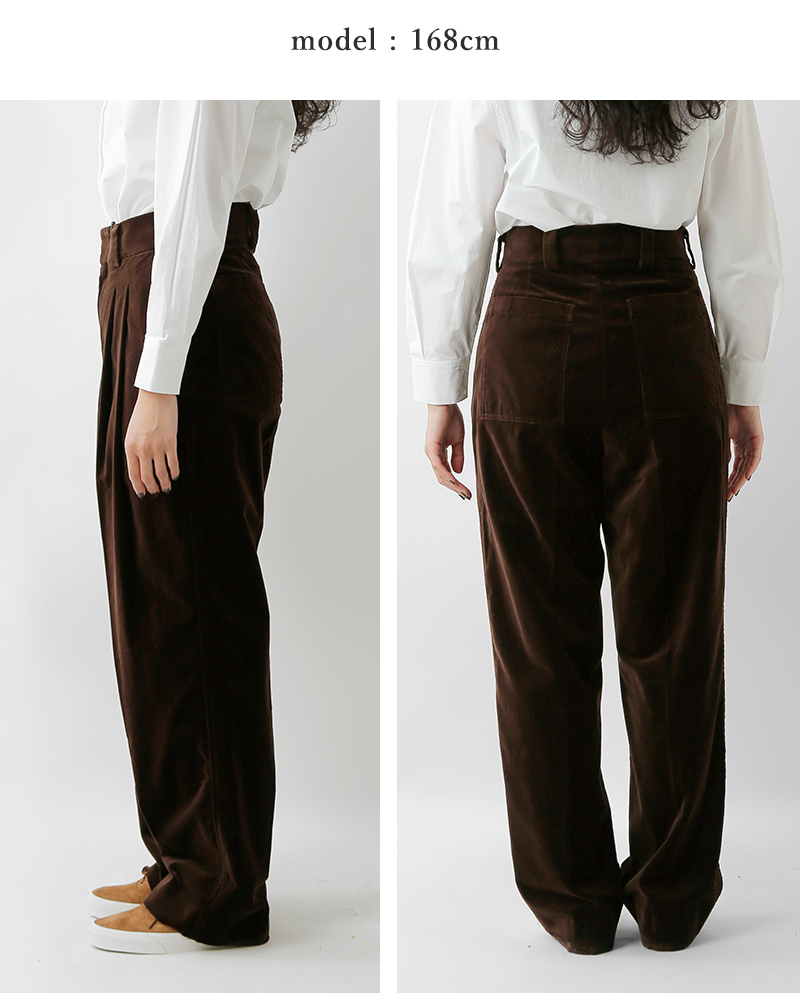 Shinzone(シンゾーン)オーガニックコットンベルベットトムボーイパンツ“ORGANICVELVETTOMBOYPANTS”25amspa07