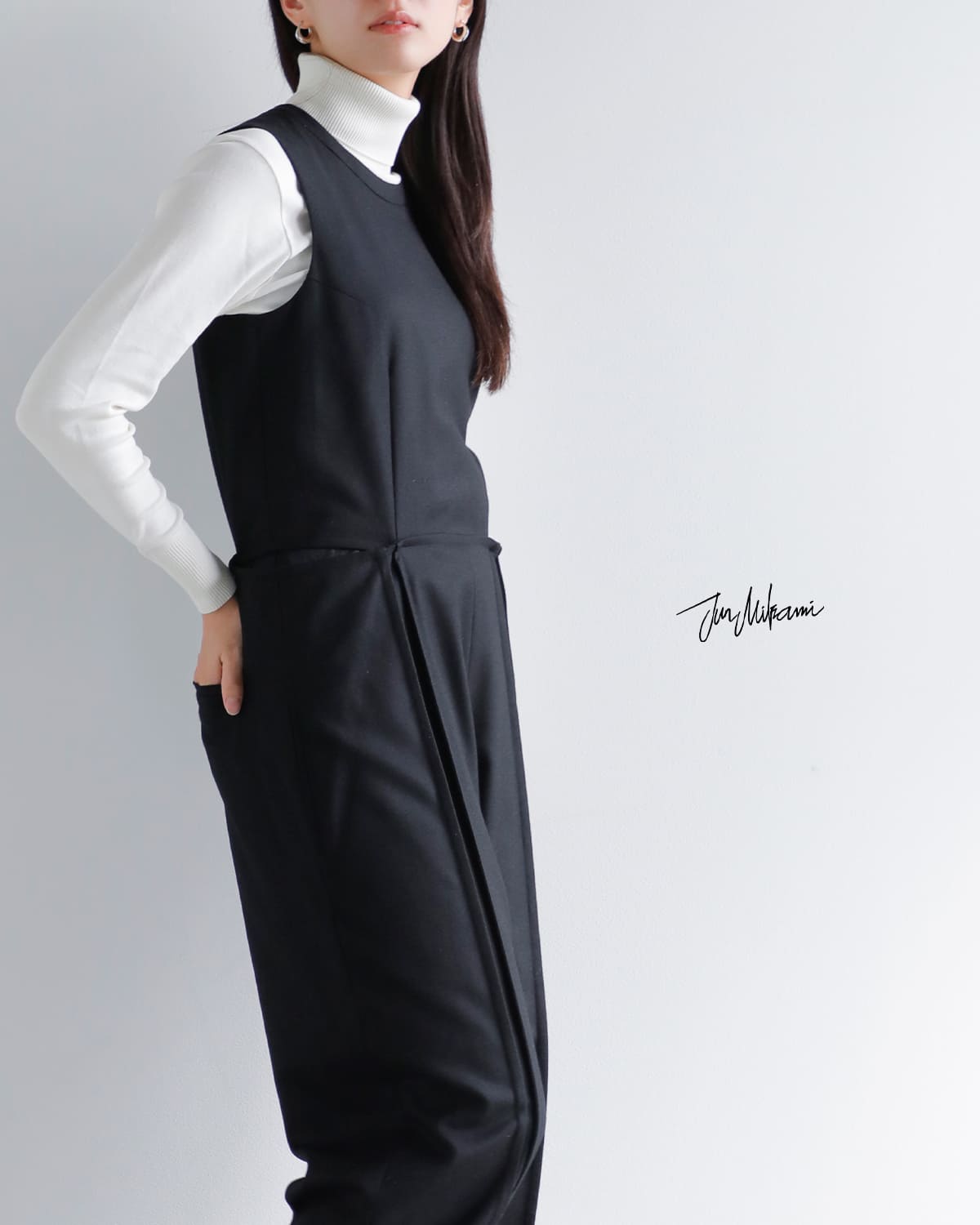 JUN MIKAMI ジュンミカミ ウール フラノ ジャンプスーツ 25aw-2
