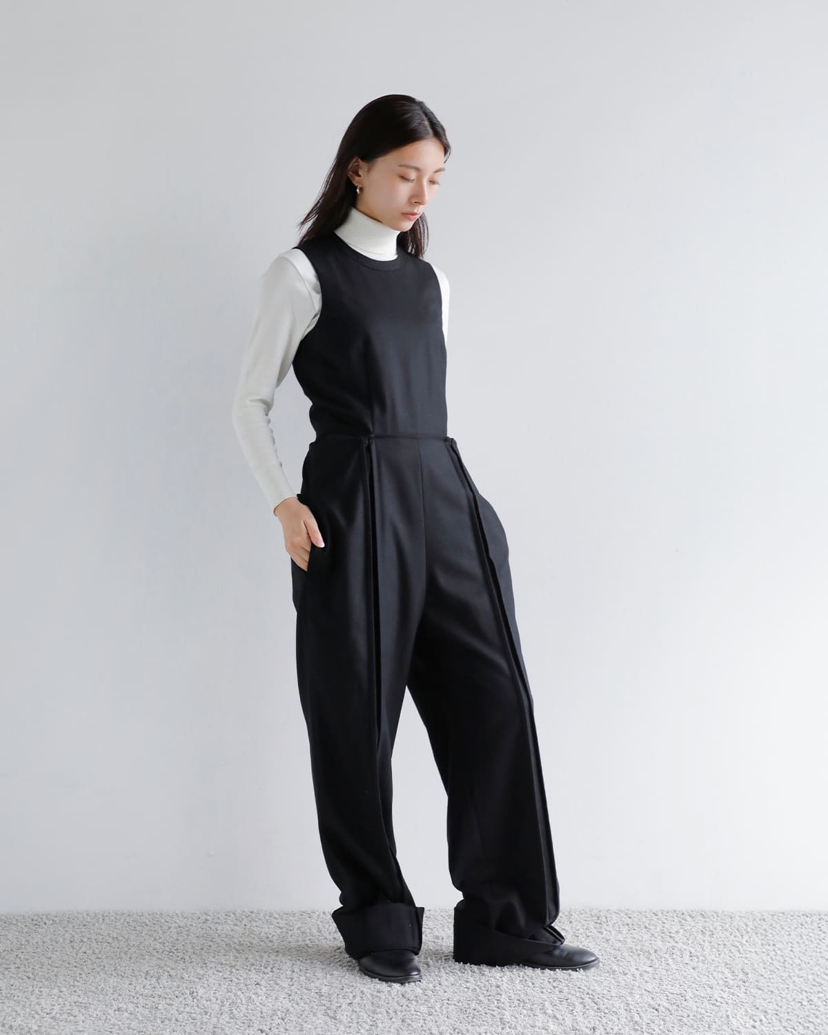 JUN MIKAMI ジュンミカミ ウール フラノ ジャンプスーツ 25aw-2