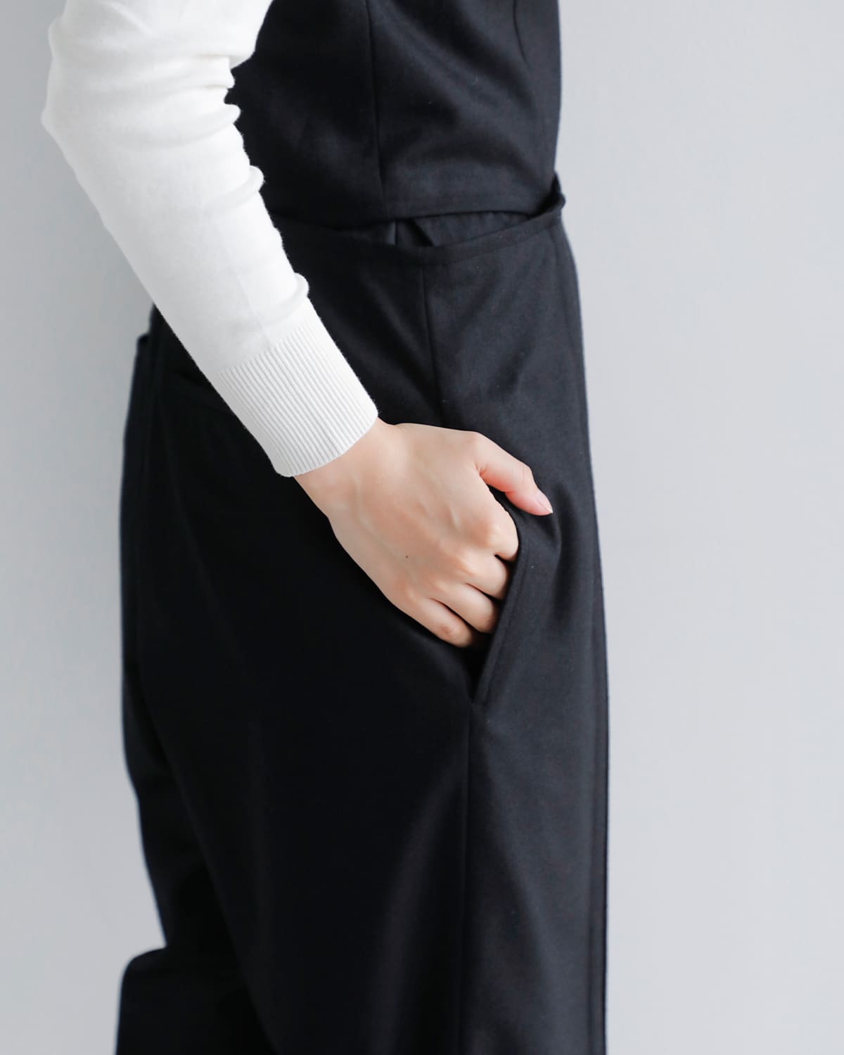 JUN MIKAMI(ジュンミカミ)ウールフラノジャンプスーツ 25aw-2-j