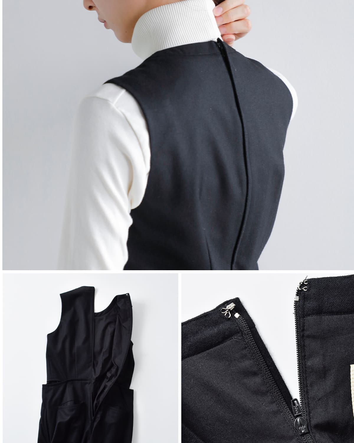 JUN MIKAMI(ジュンミカミ)ウールフラノジャンプスーツ 25aw-2-j