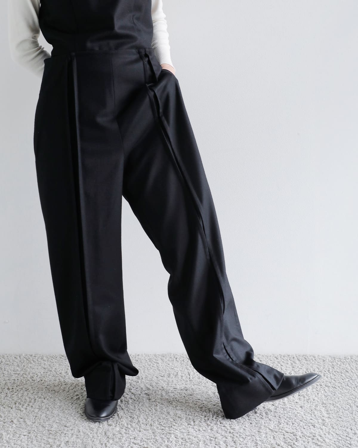 JUN MIKAMI ジュンミカミ ウール フラノ ジャンプスーツ 25aw-2